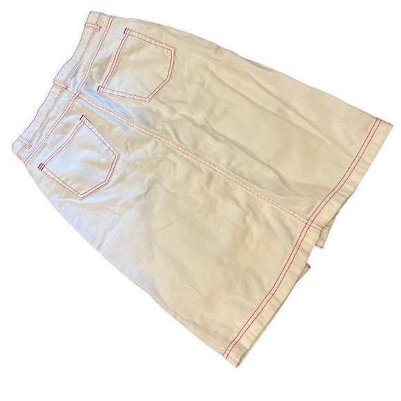 Urban Outfitters White Denim Button Down Midi Skirt - Picture 2 of 7